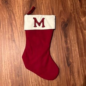 Christmas Stocking “M” Initial